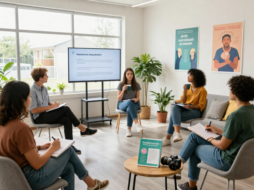 group workshop on mental health education at ROKOK88 slot